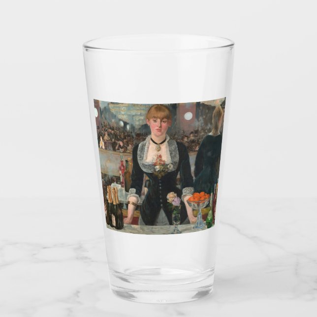 Dyster parisisk bartender Manet En bar på Folies-B Glaskopp (Framsida)