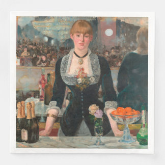 Dyster parisisk bartender Manet En bar på Folies-B Pappersservett