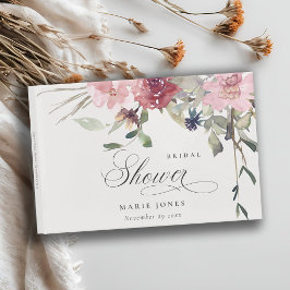 Dyster rosabröllopsbukett med vilda blommor gästböcker