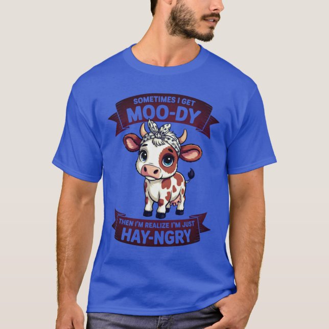 Dyster Tills Hungrig Roligt Citat T Shirt (Framsida)