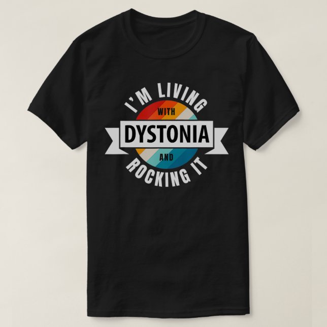 Dystoni Medvetenhet vid behandling av skleroderma T Shirt (Design framsida)