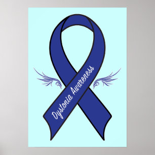 Dystonia Awareness Ribbon med Vingar Poster