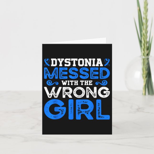 Dystonia-medvetande Dystonia som förmedlas på fel  Kort (Framsida)