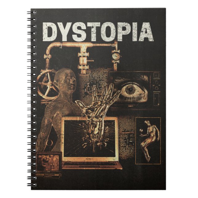 Dystopia - Techno-Dystopian Streetwear Design Anteckningsbok (Framsidan)