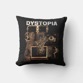 Dystopia - Techno-Dystopian Streetwear Design Kudde