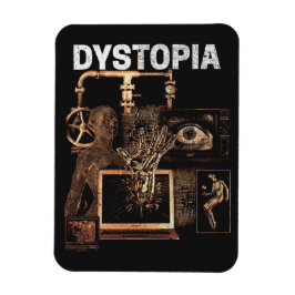 Dystopia - Techno-Dystopian Streetwear Design Magnet