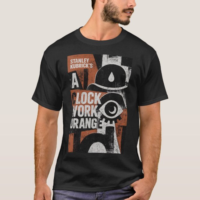 Dystopian Droog: Retro Future Abstract T Shirt (Framsida)