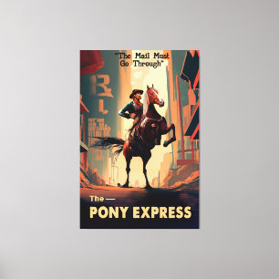 Dystopian Pony Express Rider 2057? Canvastryck