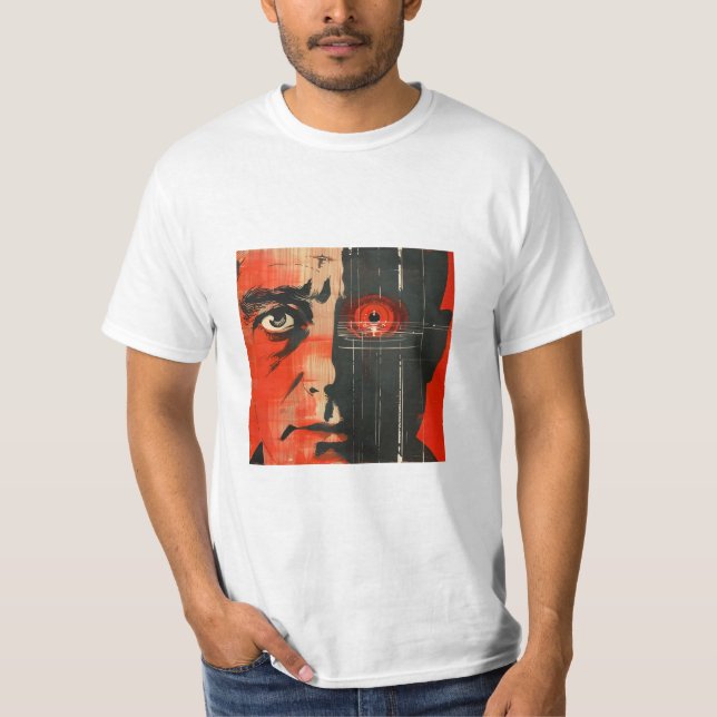 Dystopian Robotic Öga T Shirt (Framsida)