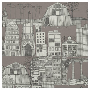 dystopian toile gråbrunt tyg