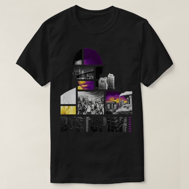 Dystopisk Abstrakt T Shirt (Design framsida)