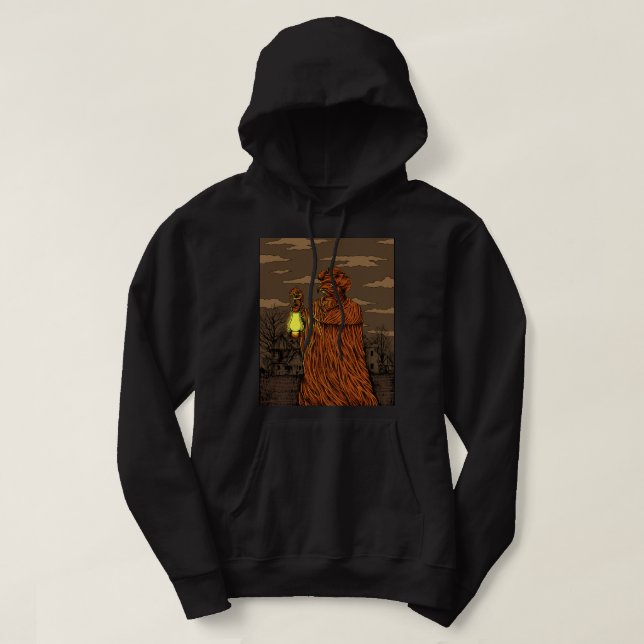 Dystopisk teckning i en pagisk doktor hoodie (Design framsida)