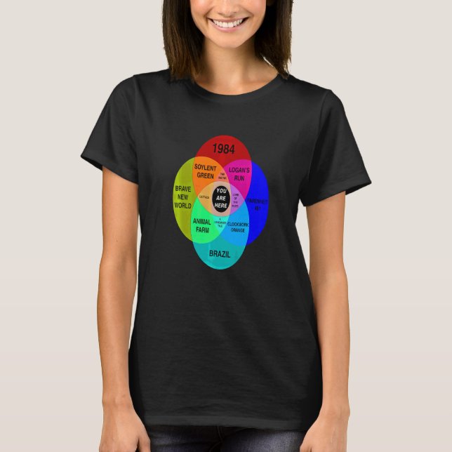 Dystopiskt diagram som du är här t shirt (Framsida)
