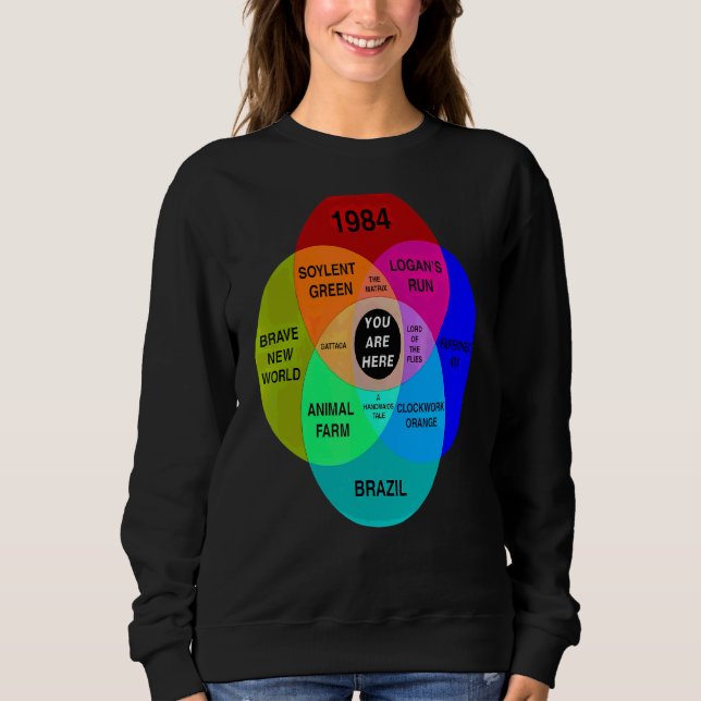 Dystopiskt diagram som du är här t shirt (Framsida)