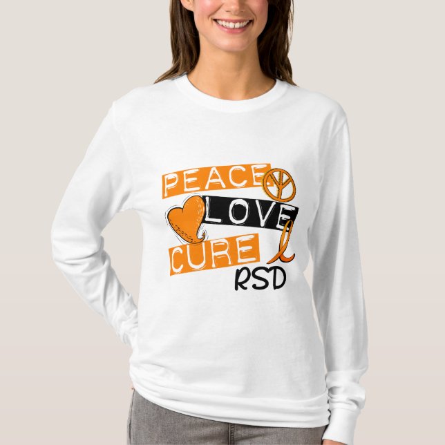 Dystrophy för Reflex för fredkärlekbot RSD förstå Tee Shirt (Framsida)