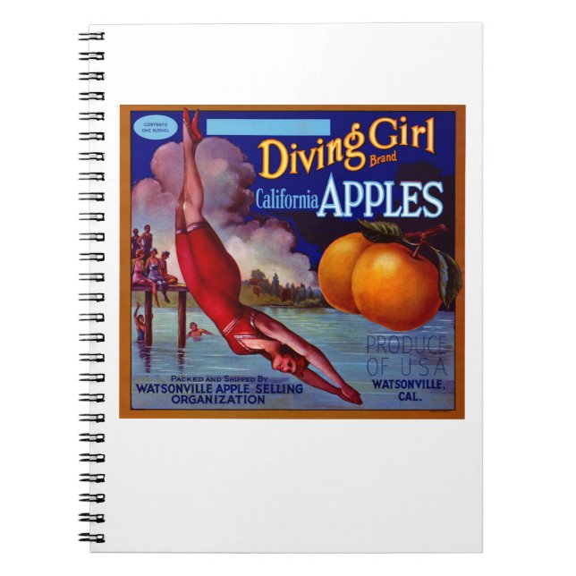 Dyving Girl Apples Anteckningsbok (Framsidan)