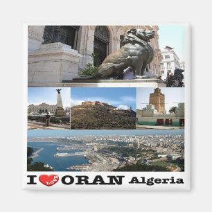 DZ - Algeriet - Orano - I Kärlek - Collage Mosaic Magnet