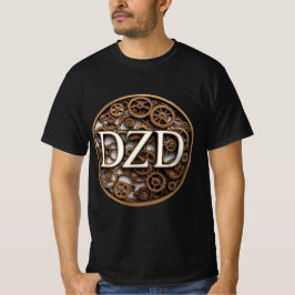DZD Logotyp Steampunk Theme Black T Shirt