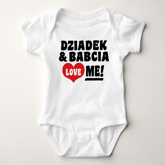 Dziadek & Babcia Kärlek Me T-shirt (Framsida)