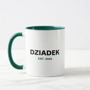 "Dziadek" Est. 2025 - Perfekten Grandpa Gift Mugg