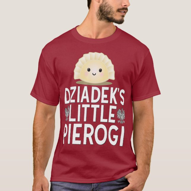 Dziadek Little Pierogi Kids Polska Pridet Polen T Shirt (Framsida)