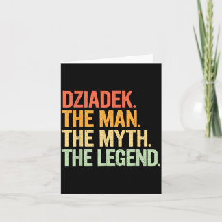Dziadek Man Myte Legend Retro Illustration Kort