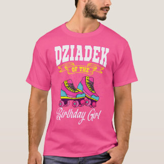 Dziadek till födelsedagsflickan rullskridskor Föde T Shirt