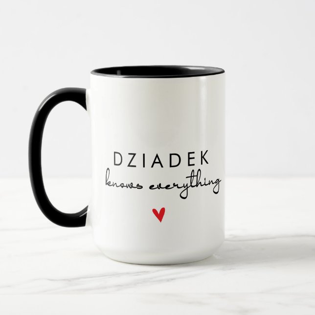 Dziadek vet allt Mugg – Polska farfarpresent (Vänster)
