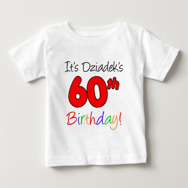Dziadeks 60:e födelsedag tee shirt (Framsida)