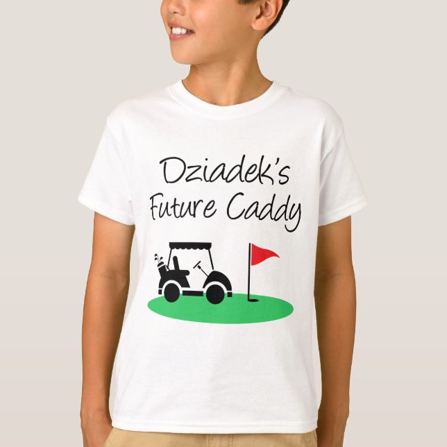 Dziadeks framtida Caddy polska barnbarn T-shirt (Framsida)