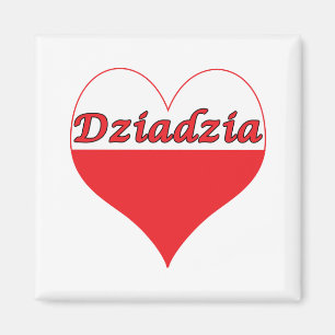 Dziadzia polskt hjärta magnet
