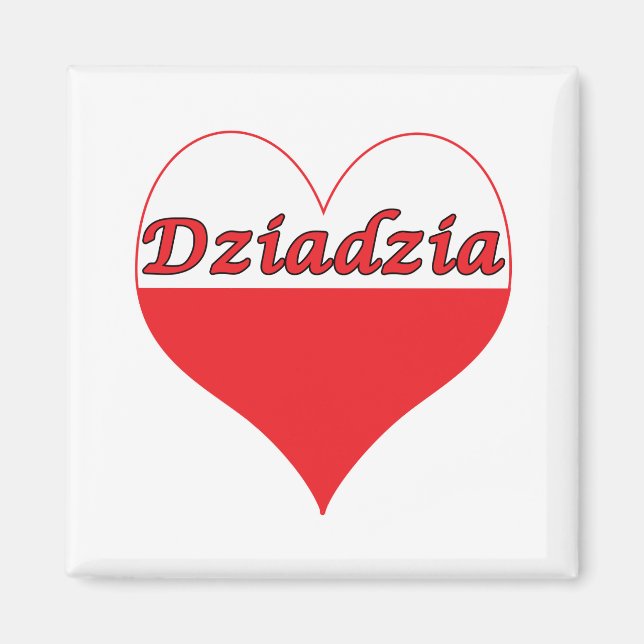 Dziadzia polskt hjärta magnet (Framsidan)