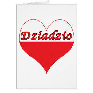 Dziadzio polska Heart Hälsningskort