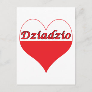 Dziadzio polska Heart Vykort