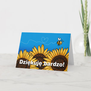 Dziękuję bardzo! (polskt tackkort) tack kort
