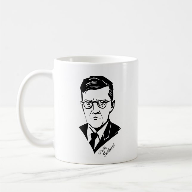 Dzmitryj Shostakovich Kaffemugg (Vänster)