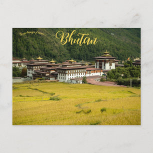 Dzong-kloster i Bhutan Vykort
