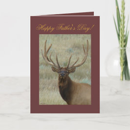 E10 Bull Elk in Velvet Head Shot Kort