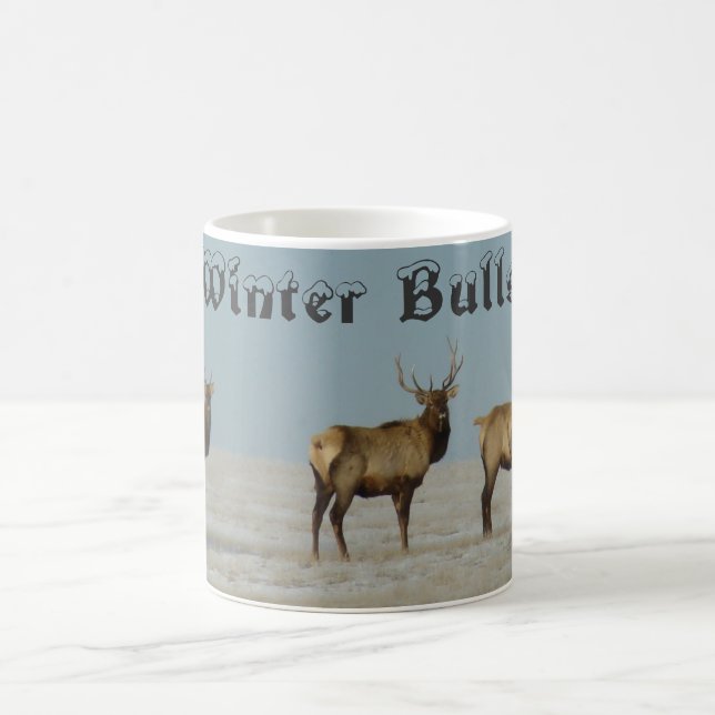 E18 Bull Elk Winter Bulls Kaffemugg (Center)