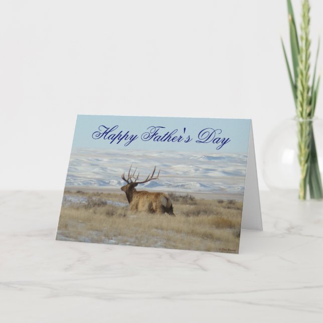 E22 Bull Elk och Snowy Backe Kort (Framsida)