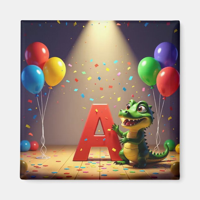 E4MA Kids Collection: Alligator Andy - Celebration Magnet (Framsidan)