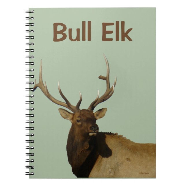 E50 Bull Elk Head och Shoulders Anteckningsbok (Framsidan)