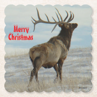 E58 Big Bull Elk Lucky 13 Coaster Underlägg Papper