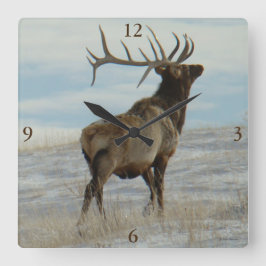 E58 Elk Kronhjort Lucky 13 Kronhjort Fyrkantig Klocka