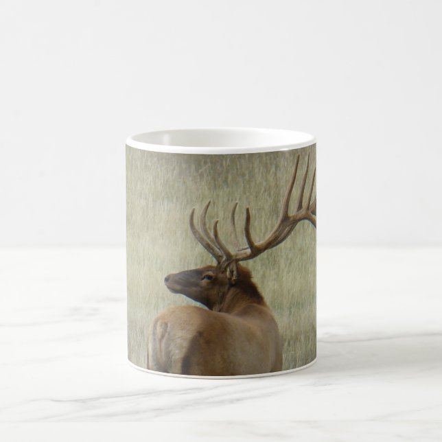 E6 Bull Elk in Velvet Kaffemugg (Center)