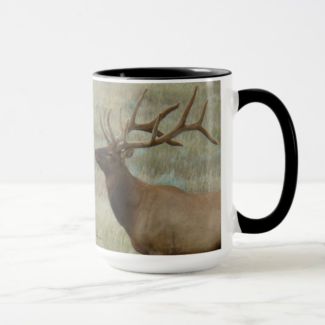 E9 Bull Elk in Velvet Mugg (Höger)