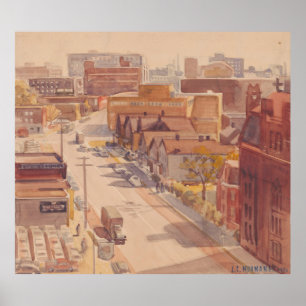 E 18th Street Tittar söderut - Hopper Print Poster