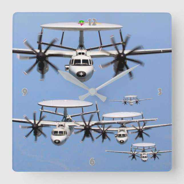 E-2 HAWKEYE FYRKANTIG KLOCKA (Framsida)