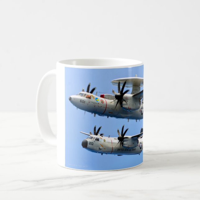 E-2C HAWKEYE och C-2 GREYHOUND Kaffemugg (Framsida vänster)