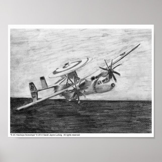 E-2C Hawkeye (Screwtops) Art-utskrift Poster (Framsidan)